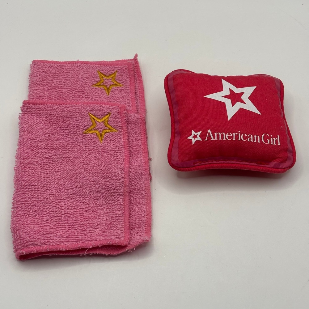 American Girl Doll Grand Hotel Towels and Red Star Logo Pillow Replacements